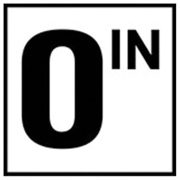 Inlays 6 in. Number 0 IN Depth Marker Non Skid Ceramic Tile - 4 in. C620500 - main